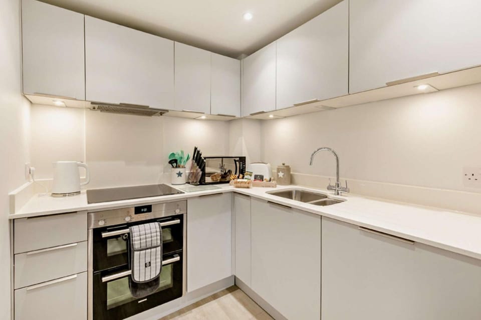 The kitchen at Waveside, Devon