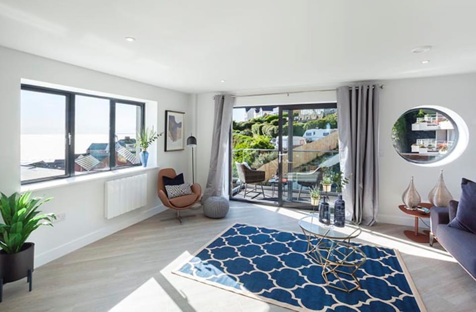The living space at Reefside, Devon