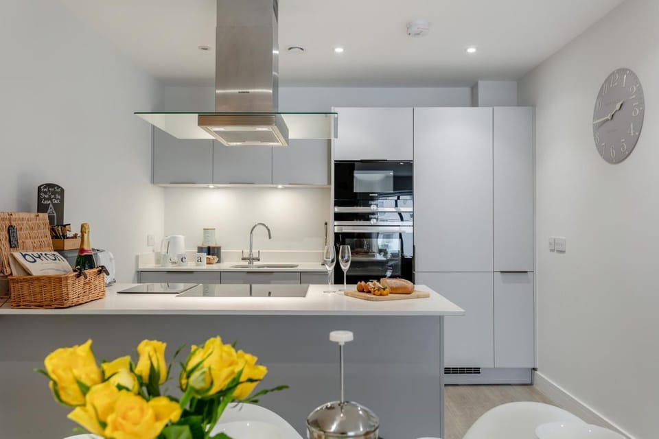 The kitchen at Whispering Bay, Devon