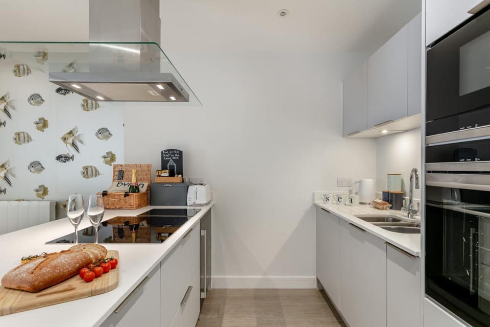 The kitchen at Whispering Bay, Devon