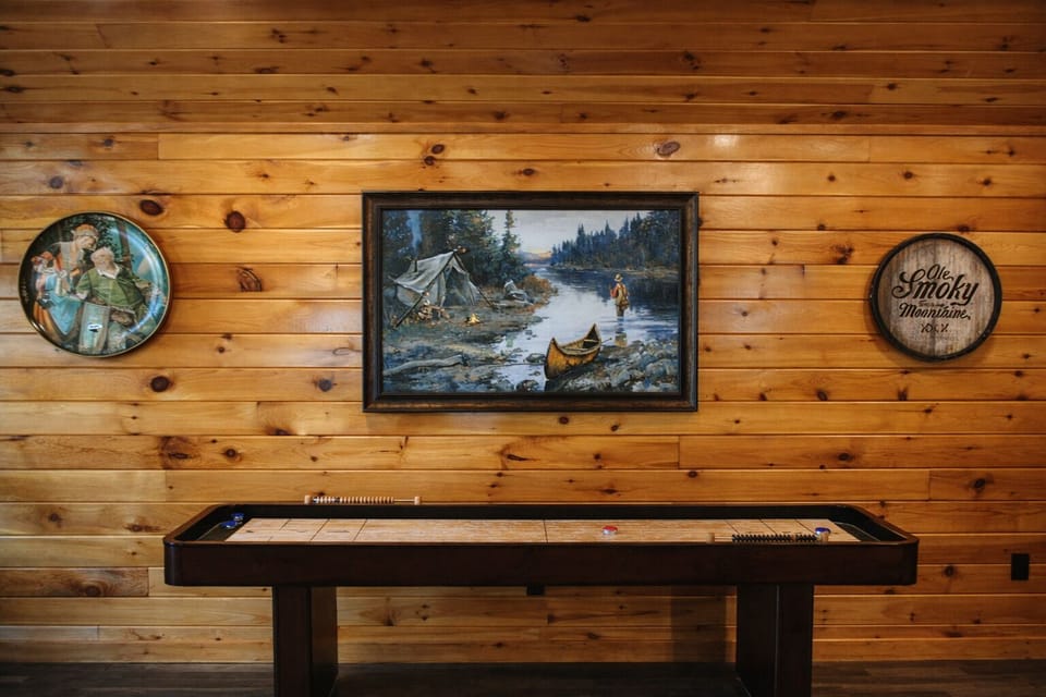Shuffleboard table that is great for singles or doubles tournaments!