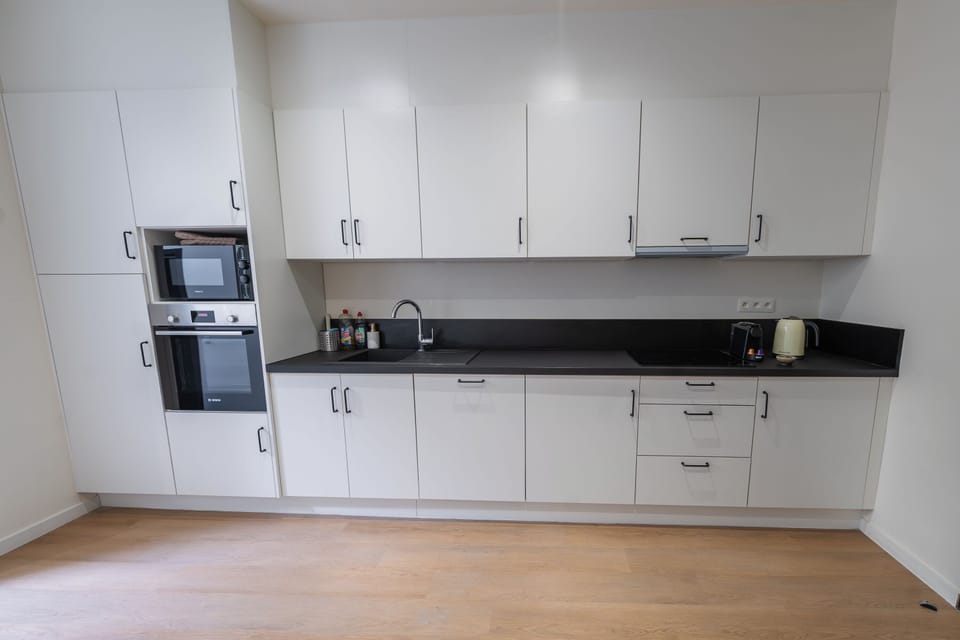 Basic Apartment | Shared kitchen | Fridge, microwave, oven, stovetop