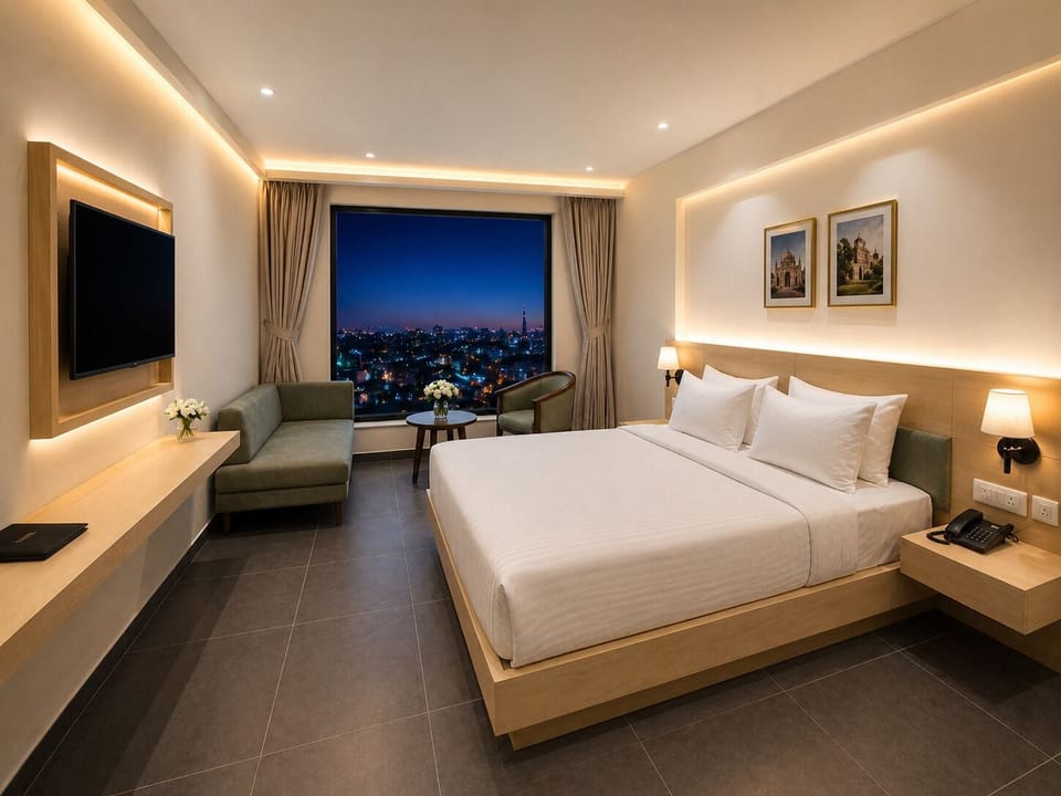 Premier Double Room, City View | Desk, free WiFi