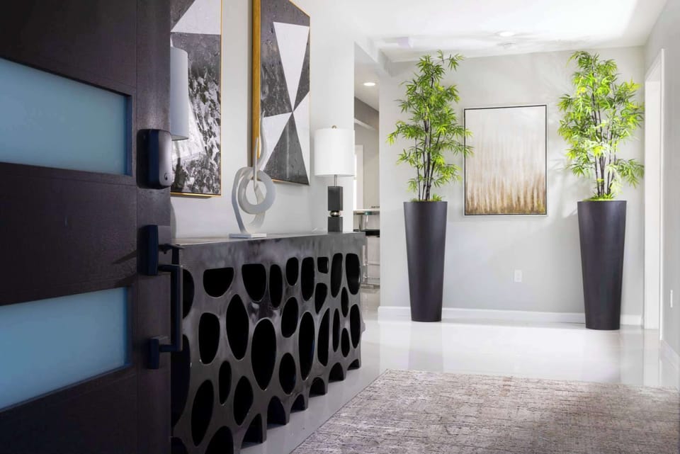 Elegant entry and design that sets the mood