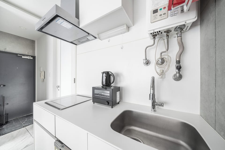 Apartment | Private kitchen | Fridge, microwave, rice cooker, toaster oven