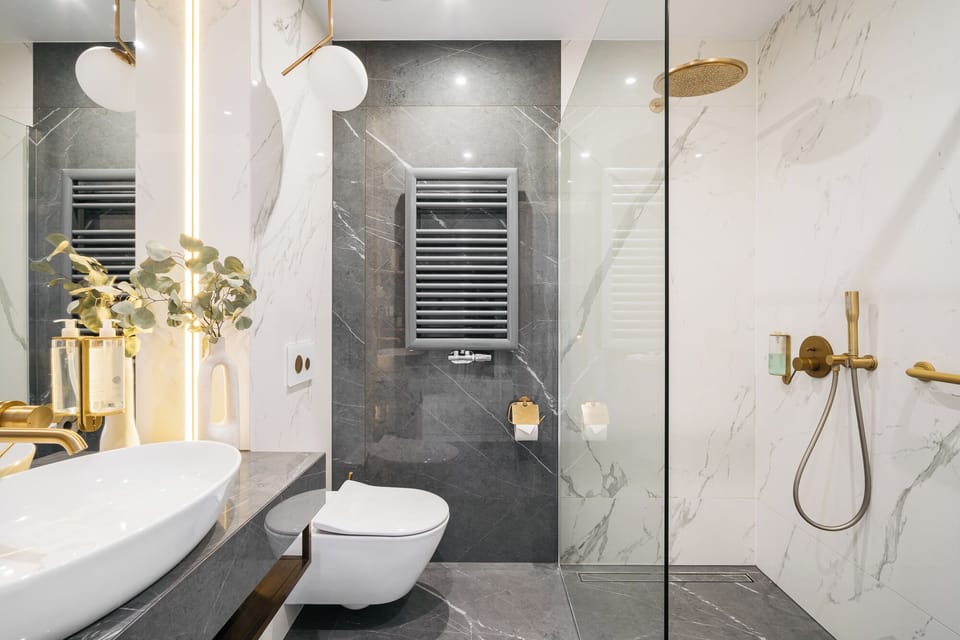 Deluxe Double Room | Bathroom | Shower, hair dryer, towels, soap