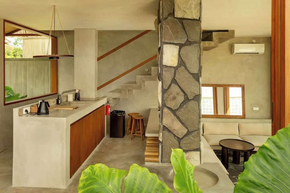 Kitchen and staircase
