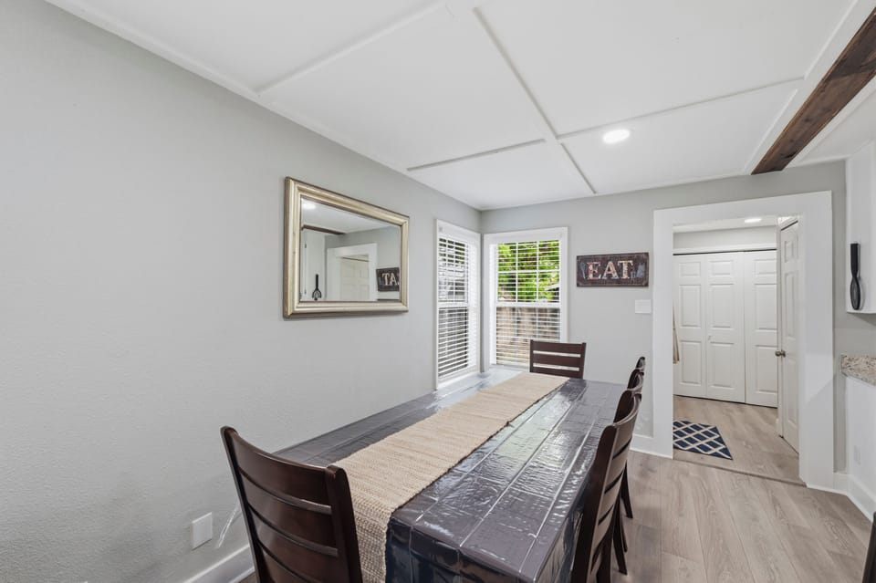Space for Everyone: Gather around our large dining table, designed for family feasts and group game nights.