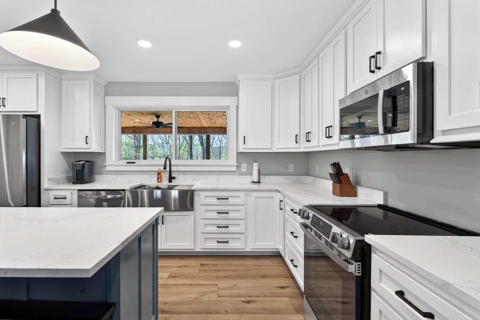 Kitchen: A beautifully styled kitchen designed for effortless cooking and gathering.