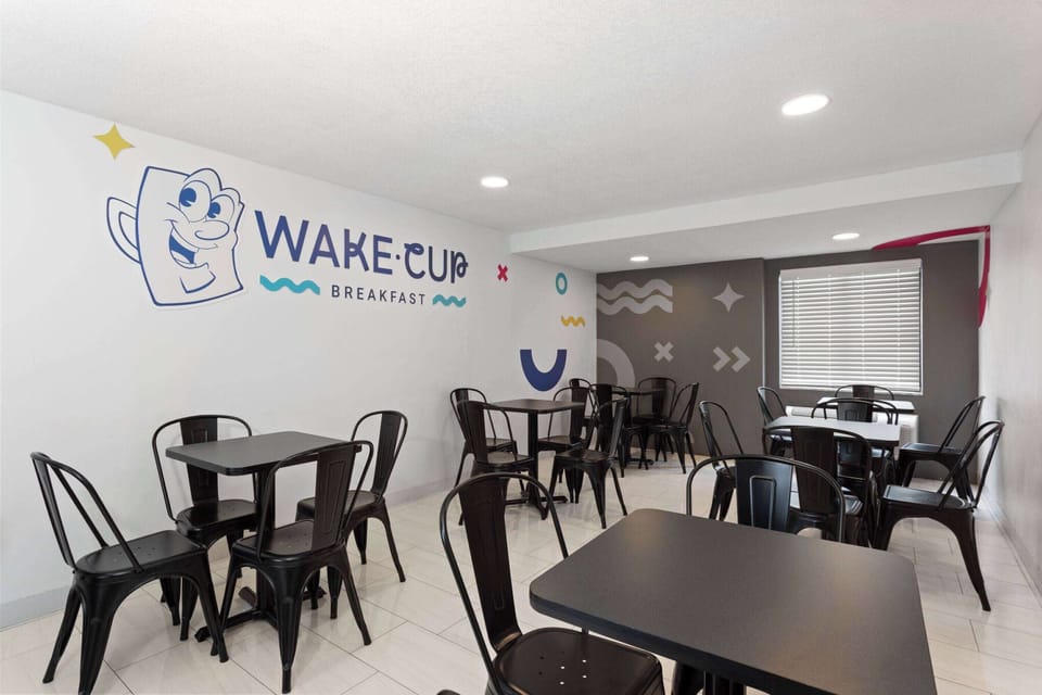 Gather for a relaxed breakfast in the cheerful dining area.