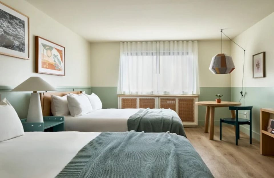 Stretch out in an airy bedroom designed for deep rest.