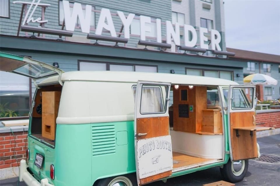 Capture vacation memories at the playful on-site photo booth.