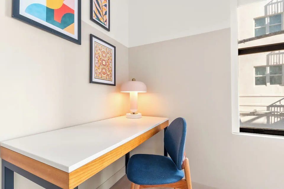 Settle in and focus at the desk with natural daylight.