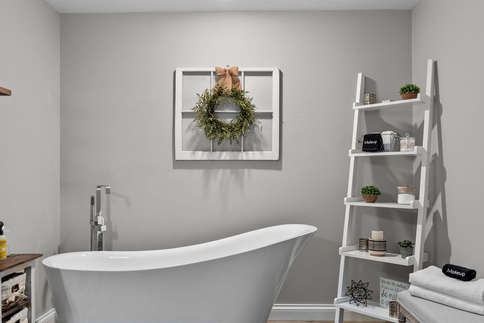 Relax in our the luxurious soaking tub - you deserve it