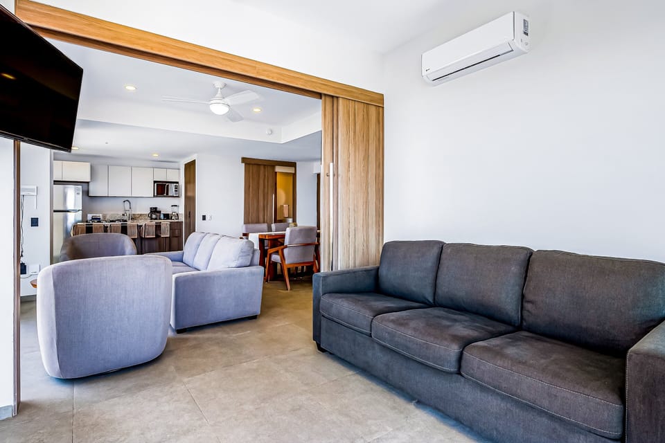 Condo, 1 Queen Bed with Sofa bed, Pool Access, Ocean View (Amongst the Clouds at Duva 903) | Living area