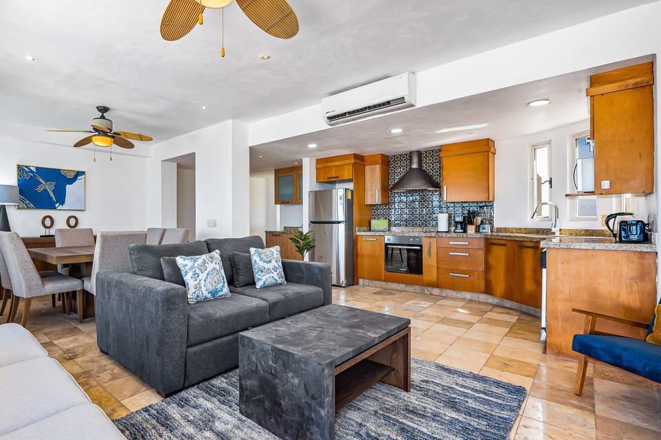 Condo, Multiple Beds, Pool Access, Beach View (Nitta Condo # 408 Penthouse) | Living area