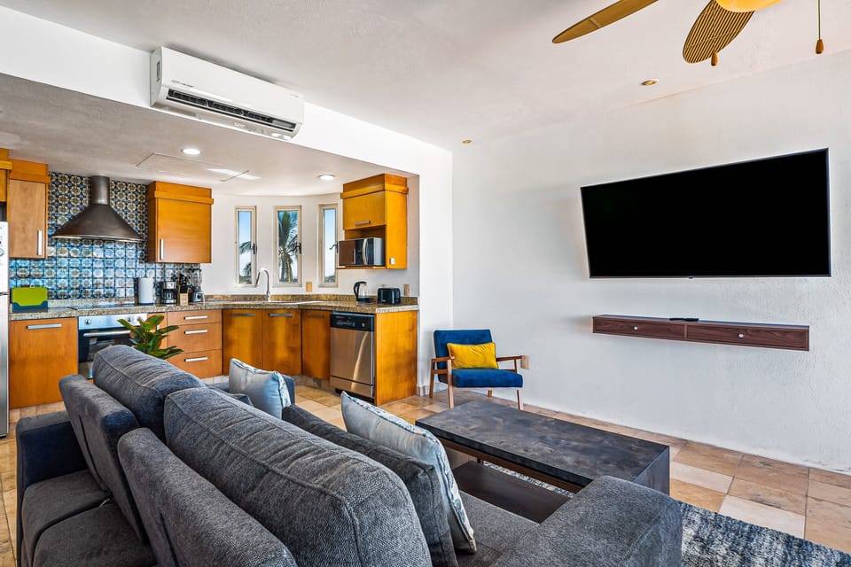 Condo, Multiple Beds, Pool Access, Beach View (Nitta Condo # 408 Penthouse) | Living area