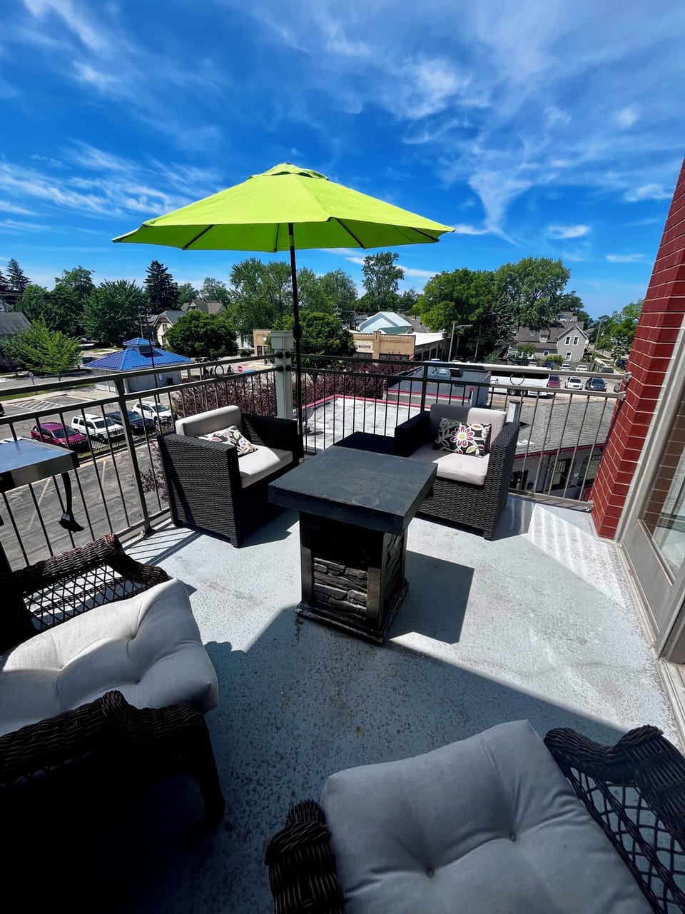 Enjoy live music next door from the 3rd floor balcony-patio.