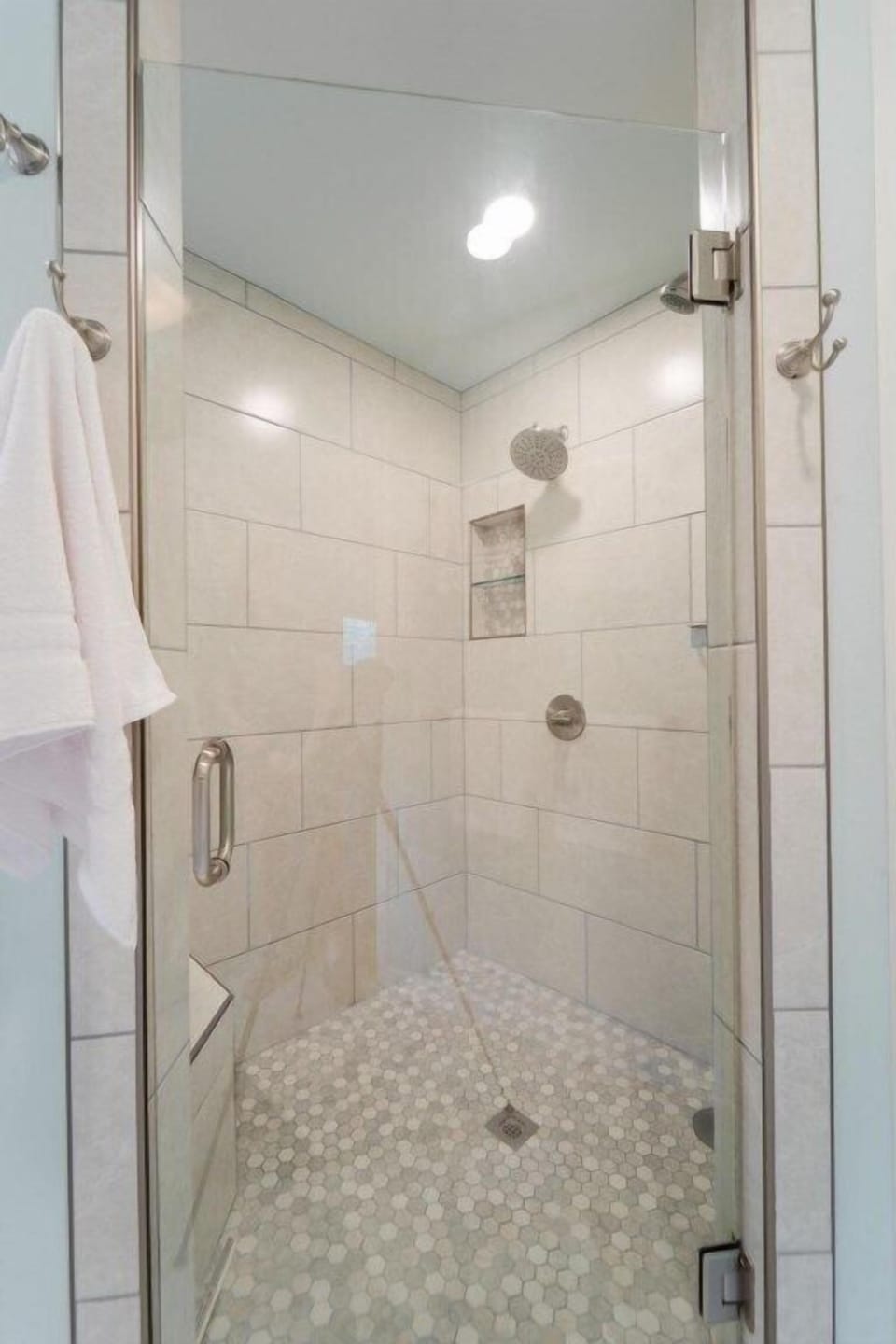 Master bath with big walk in shower 