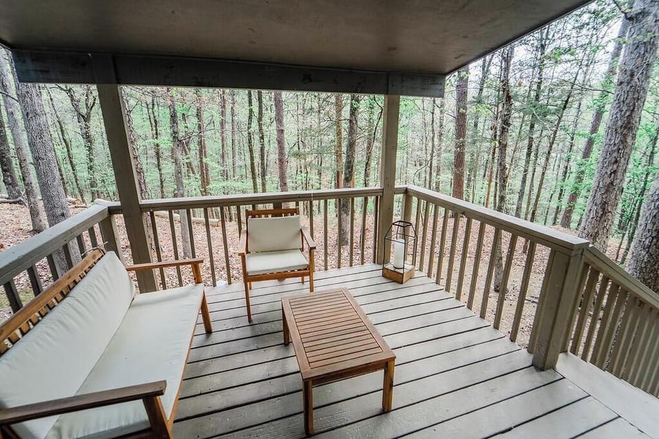 Covered deck with seating 