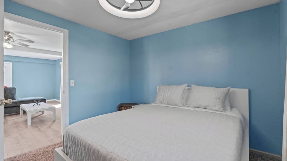 Bedroom 1 with queen bed and ensuite
