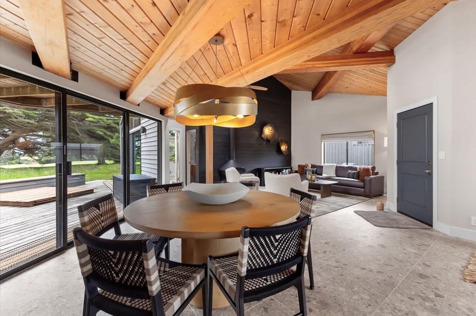 Bright dining area with scenic views.