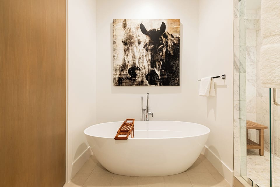 Minimalist bathroom with sleek fixtures