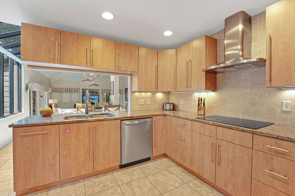 From morning coffee at the sink to evening meals shared nearby, this kitchen is designed to support the full vacation experience—simple, comfortable, and ready for whatever the day brings.