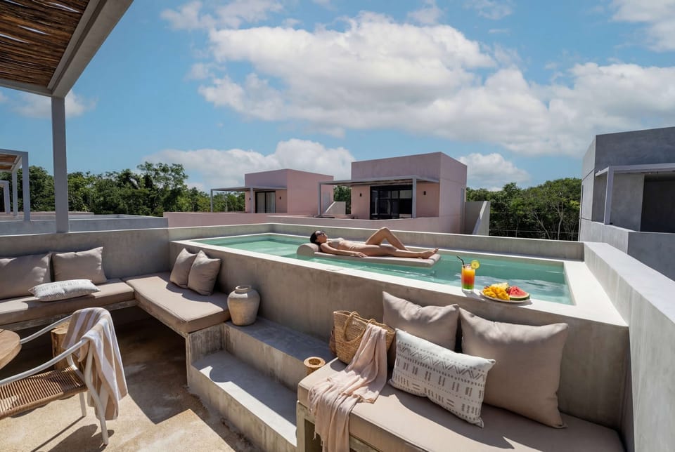 Outdoor spa tub