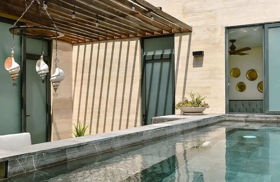 Private Rooftop pool with our private rooftop patio.