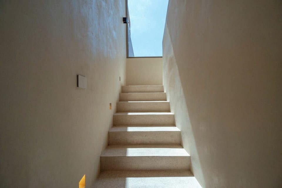 Stairs to your private rooftop. 