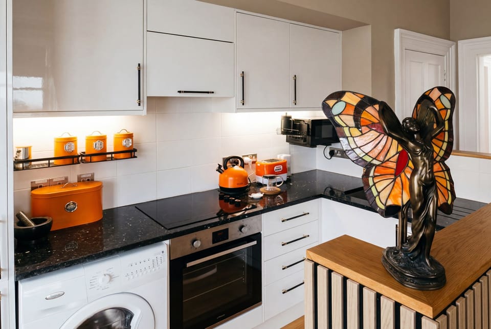 Fridge, microwave, coffee/tea maker
