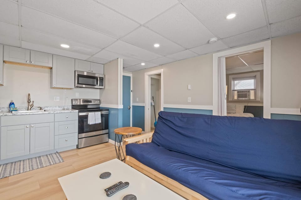 The large open space provides plenty of seating to enjoy each other's company or watch a show.