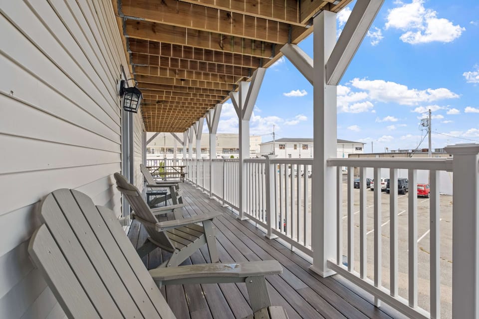 You'll have access to a deck right outside the sliding door to your unit. Please note, this space is shared, though you do have chairs specific to your unit.