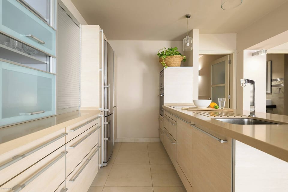 Integrated and functional kitchen.