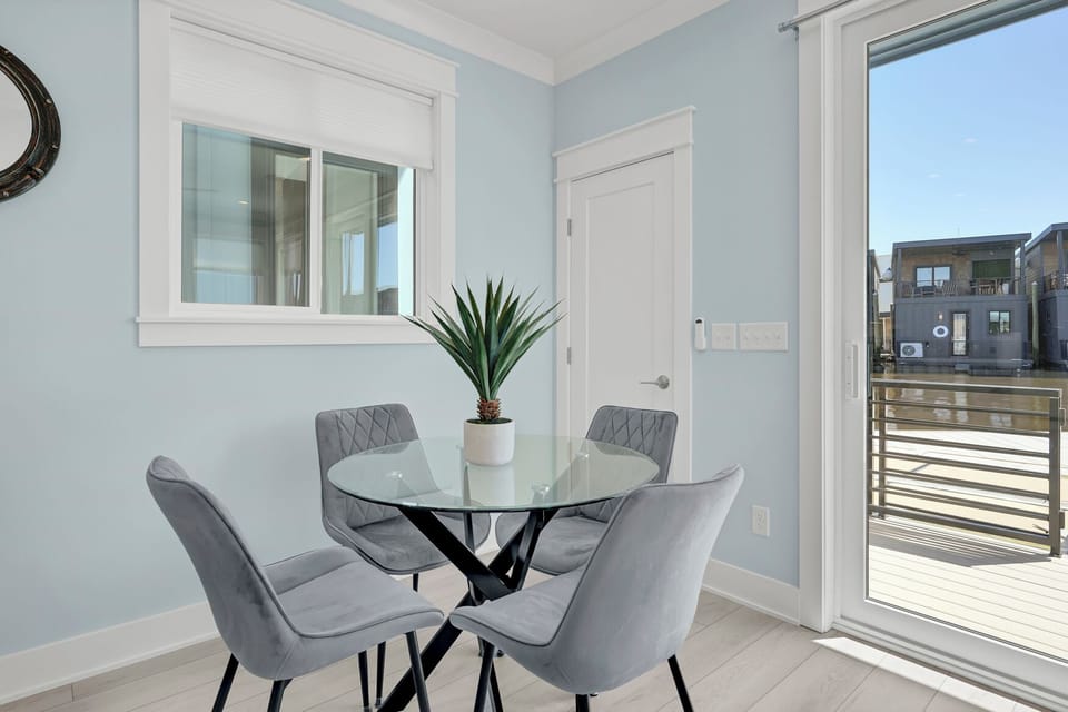 Bright dining space