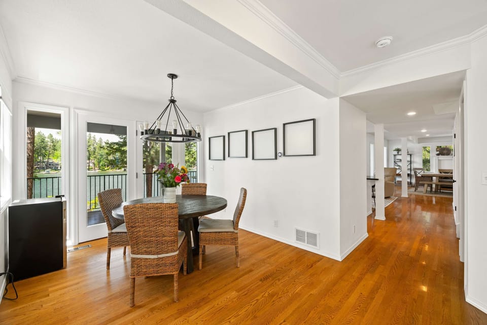 Dining room with back deck access
