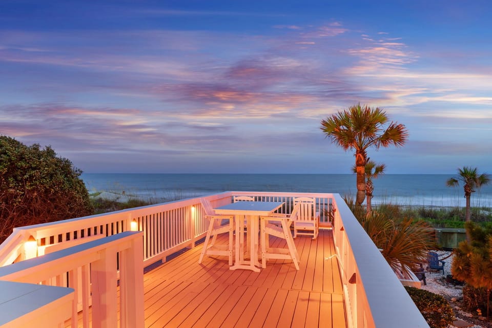 Take in breathtaking ocean views from the expansive deck, the perfect spot for sunrise coffee or sunset cocktails.