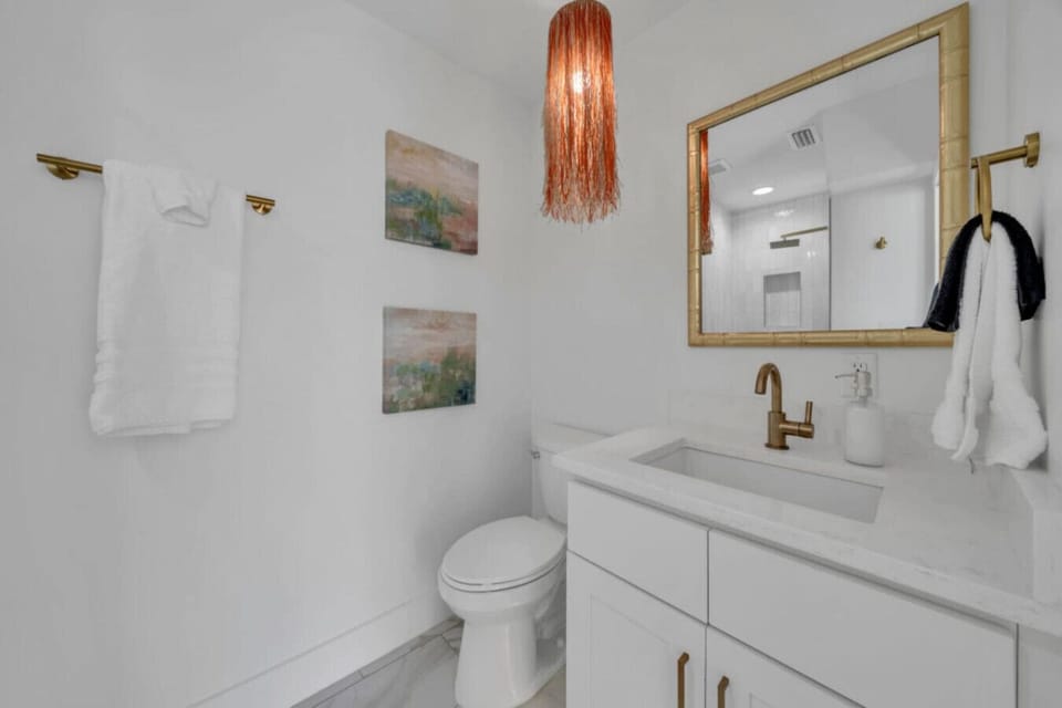 Floor 1: Bathroom #1 with Walk-in shower
