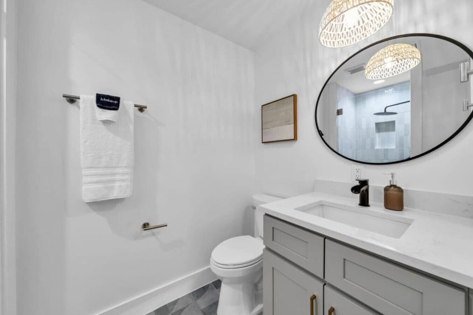 Floor 1: Bathroom #1 with walk-in shower