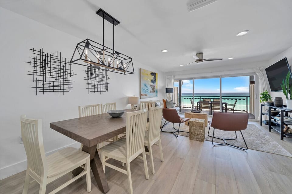Floor 2: Dining & Living Room overlooking Gulf