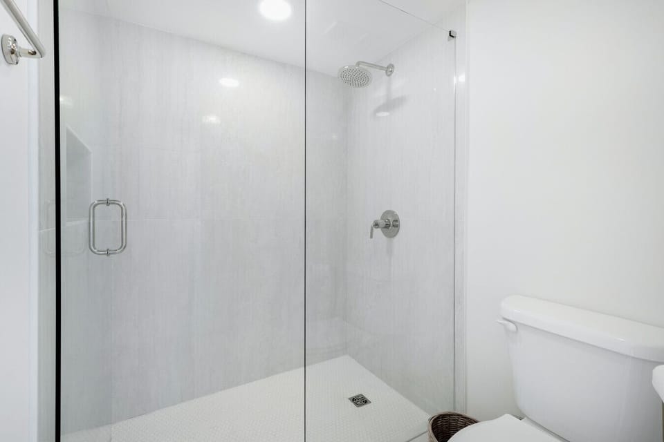 Master bathroom with walk-in shower