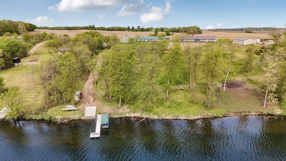Aerial View | Lakefront Property | Private Dock & Open Grounds