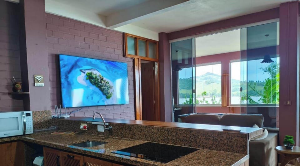 Premium House, Air conditioning, Lagoon View | Private kitchen | Full-size fridge, microwave, cookware/dishes/utensils, dining tables