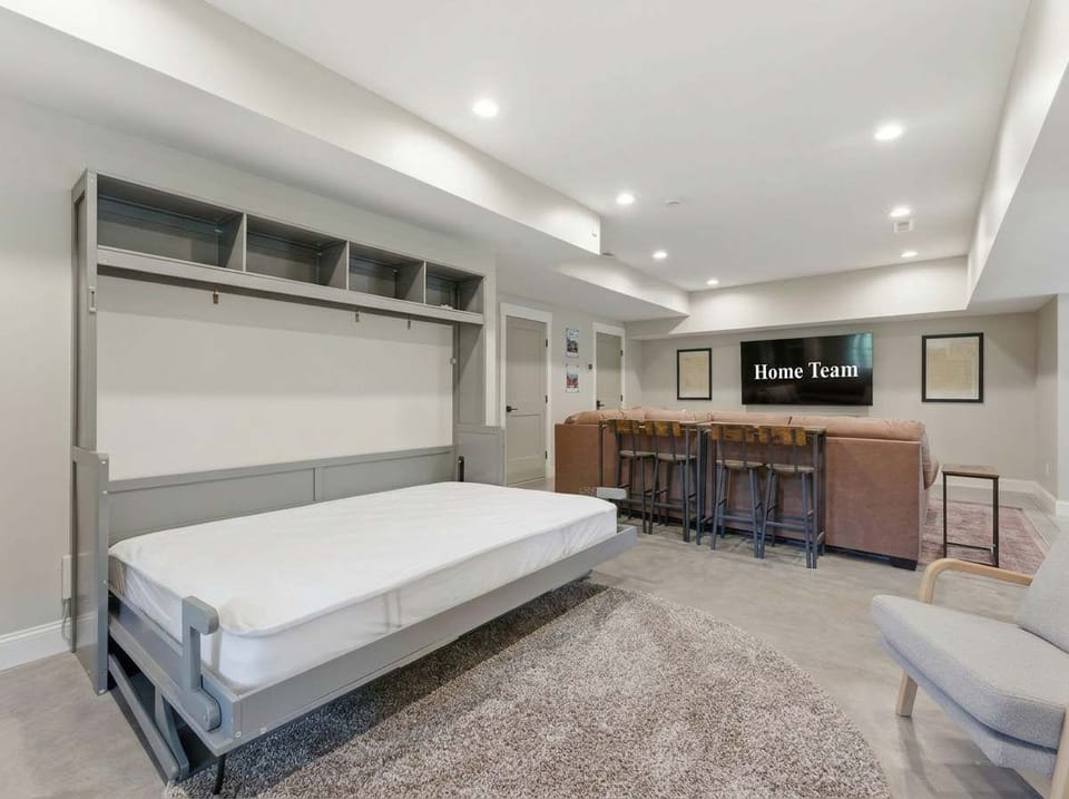 Smart design at its best: a cozy, hidden queen-sized bed that’s ready whenever you are.