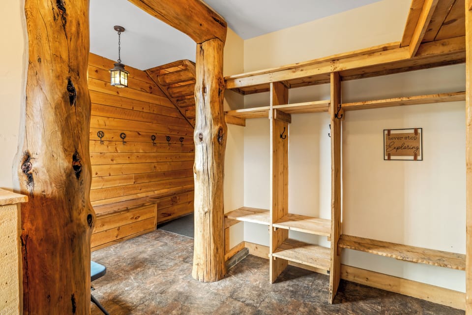 Just a few of the cubbies offered in the mud room off the garage