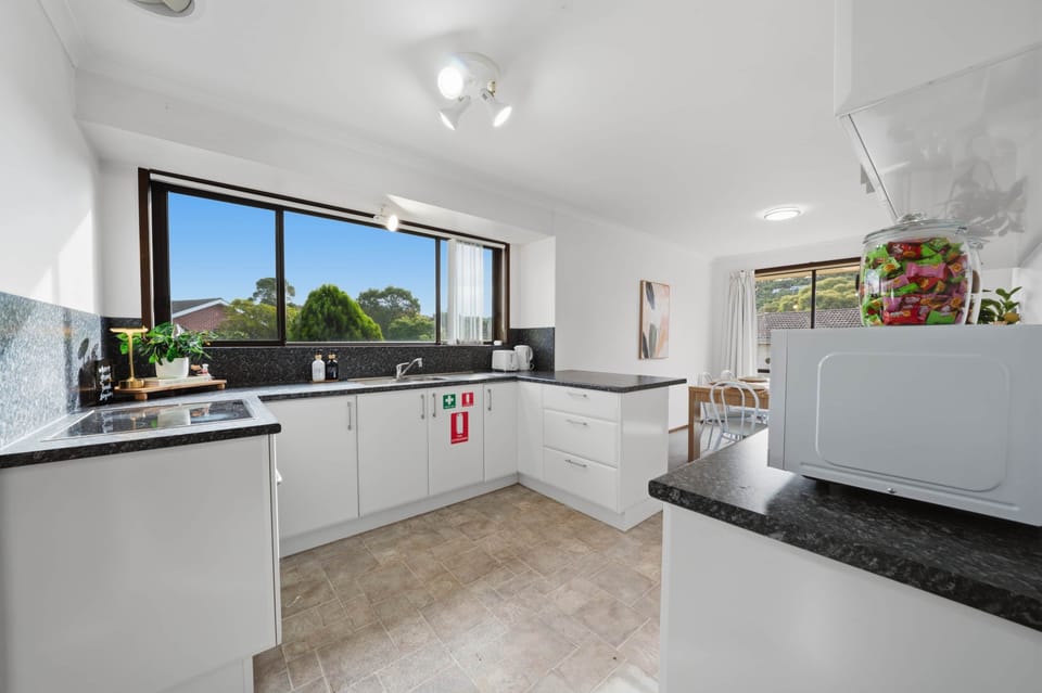 Bright kitchen with plenty of bench space