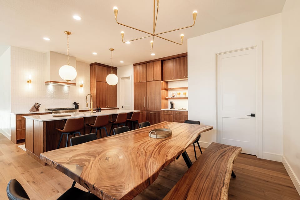 Dining and kitchen flow perfect for entertaining
