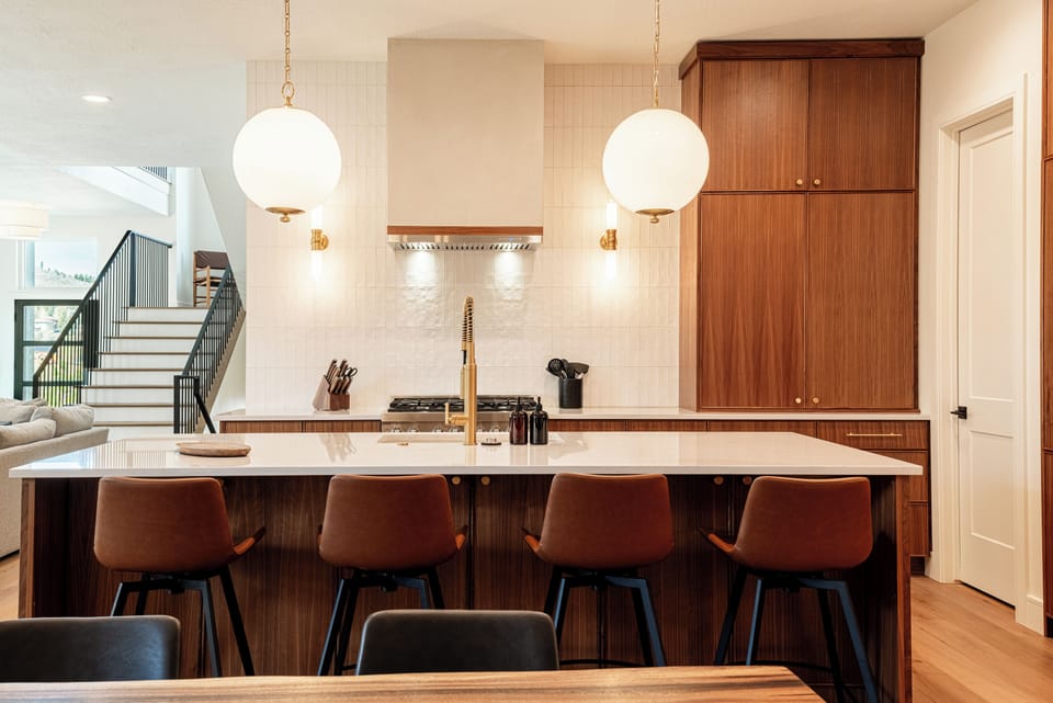 Kitchen island with bar seating