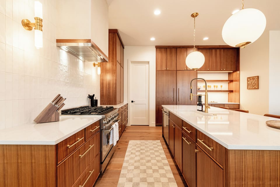 Bright, modern kitchen with ample space